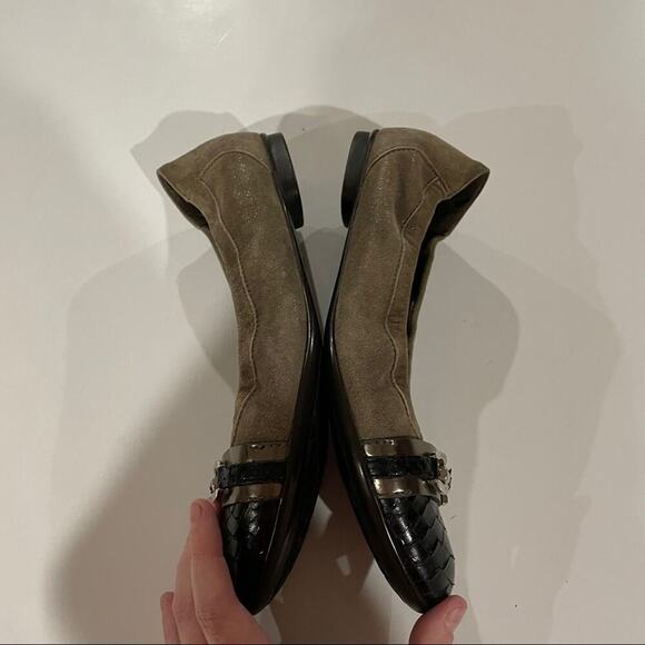 AGL Brown Horsebit‎ Cap Toe Ballet Flats Size 38.5 - Picture 4 of 10
